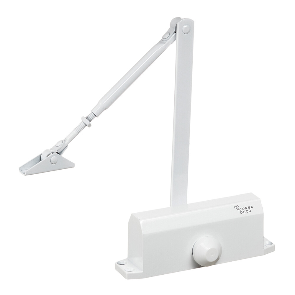 Доводчик дверной Corsa Deco (40-60 кг) белый