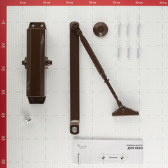 Доводчик дверной Corsa Deco (40-60 кг) коричневый - фото 4