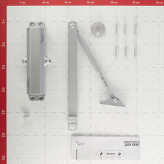 Доводчик дверной Corsa Deco (40-60 кг) серебро - фото 2