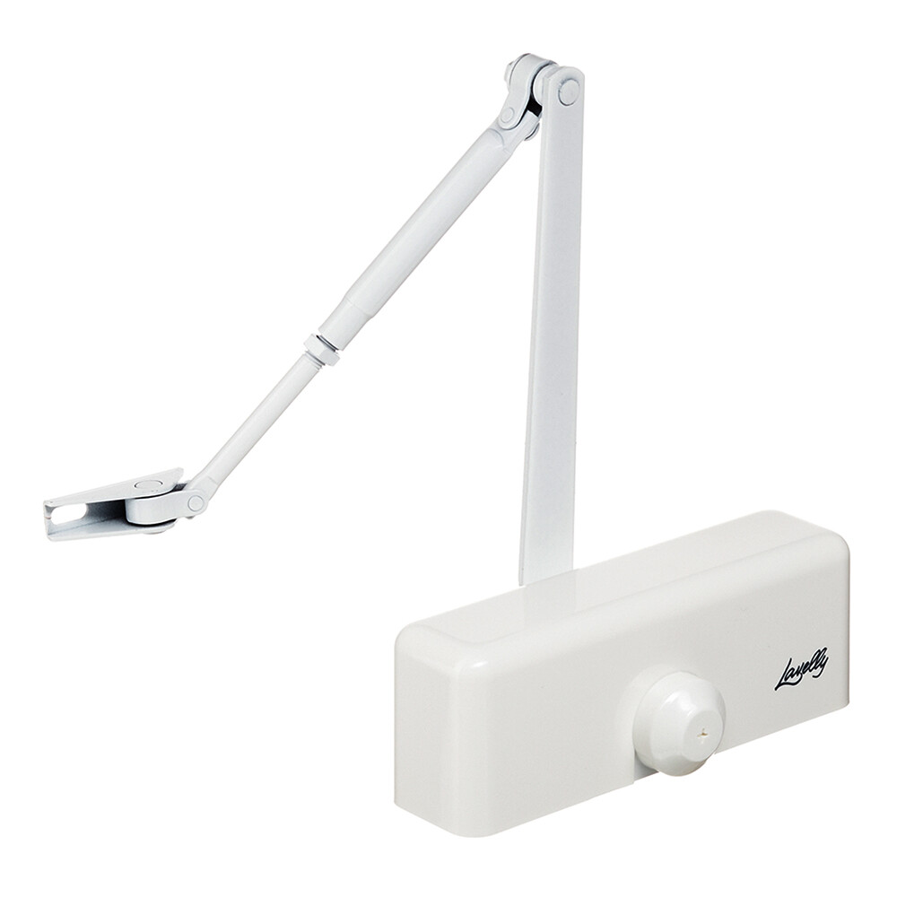 Изображение товара Доводчик дверной Lavelly 666436 Белый, гидравлический, накладной верхний монтаж