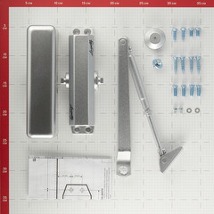 Доводчик дверной Lavelly (25-45 кг) серебро - фото 3