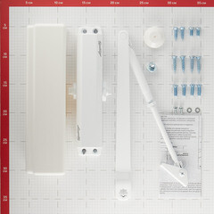 Доводчик дверной Lavelly (45-65 кг) белый - фото 5