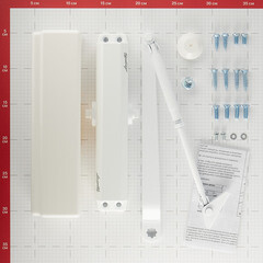 Доводчик дверной Lavelly (65-85 кг) белый - фото 2