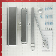 Доводчик дверной Lavelly (65-85 кг) серебро - фото 4