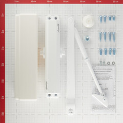 Доводчик дверной Lavelly (80-120 кг) белый - фото 4