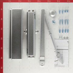 Доводчик дверной Lavelly (80-120 кг) серебро - фото 2