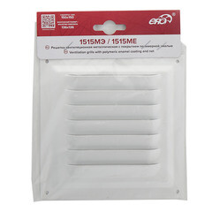 Решетка вентиляционная стальная Era 150х150 мм с сеткой белая - фото 4