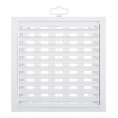Решетка вентиляционная пластиковая приточно-вытяжная Era РРП 200х200 мм регулируемая белая - фото 5