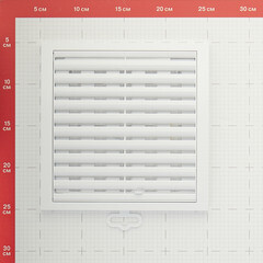 Решетка вентиляционная пластиковая приточно-вытяжная Era РРП 200х200 мм регулируемая белая - фото 4