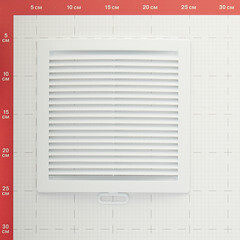 Решетка вентиляционная пластиковая приточно-вытяжная Era РЦ 200х200 мм с сеткой белая - фото 4