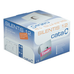 Вентилятор осевой Cata Silentis 12 T с таймером 170х170 мм d120 мм слоновая кость - фото 2