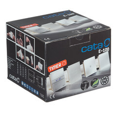 Вентилятор осевой Cata E-100 GT с таймером d100 мм белый - фото 2