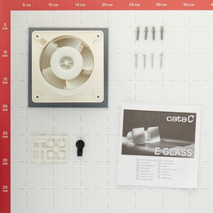 Вентилятор осевой Cata E-100 GTH с датчиком влажности и таймером d100 мм белый - фото 3