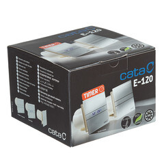 Вентилятор осевой Cata E-120 GT с таймером 180х180 мм d120 мм белый - фото 2