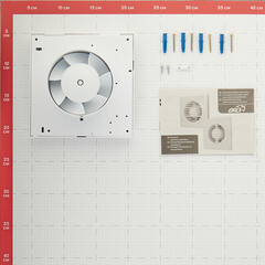 Вентилятор осевой Era Euro с антимоскитной сеткой 160х160 мм d100 мм белый - фото 4
