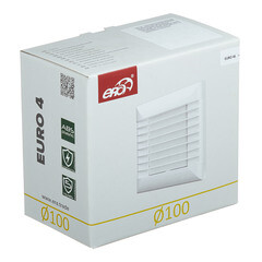 Вентилятор осевой Era Euro с антимоскитной сеткой 160х160 мм d100 мм белый - фото 3