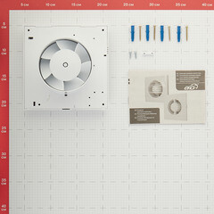 Вентилятор осевой Era Euro с датчиком влажности с антимоскитной сеткой 160х160 мм d100 мм белый - фото 4