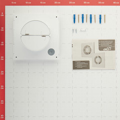 Вентилятор осевой DiCiTi Aura с обратным клапаном 155х155 мм d100 мм белый - фото 4