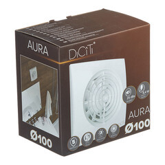 Вентилятор осевой DiCiTi Aura с обратным клапаном 155х155 мм d100 мм белый - фото 2