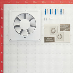 Вентилятор осевой Era E с антимоскитной сеткой 180х180 мм d125 мм белый - фото 5