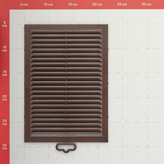 Решетка вентиляционная пластиковая приточно-вытяжная Era С 170х240 мм с сеткой коричневая - фото 4