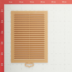 Решетка вентиляционная пластиковая приточно-вытяжная Era С 170х240 мм с сеткой бежевая - фото 5