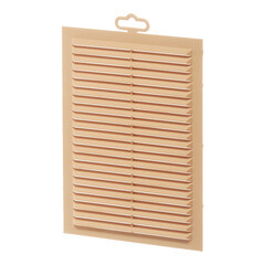 Решетка вентиляционная пластиковая приточно-вытяжная Era С 170х240 мм с сеткой бежевая - фото 1