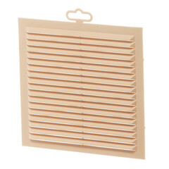 Решетка вентиляционная пластиковая приточно-вытяжная Era С 194х194 мм с сеткой бежевая - фото 1