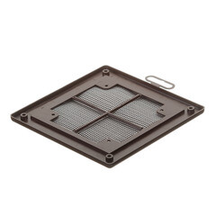 Решетка вентиляционная пластиковая приточно-вытяжная Era Р 150х150 мм с сеткой коричневая - фото 2