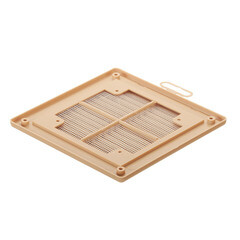 Решетка вентиляционная пластиковая приточно-вытяжная Era Р 150х150 мм с сеткой бежевая - фото 5