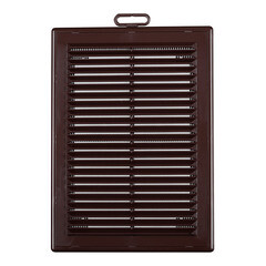 Решетка вентиляционная пластиковая приточно-вытяжная Era Р 183х253 мм с сеткой коричневая - фото 5