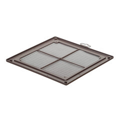 Решетка вентиляционная пластиковая приточно-вытяжная Era Р 249х249 мм с сеткой коричневая - фото 4