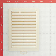 Решетка вентиляционная пластиковая приточно-вытяжная Era РРП 180х250 мм регулируемая слоновая кость - фото 4