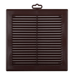 Решетка вентиляционная пластиковая приточно-вытяжная Era Р 249х249 мм с сеткой коричневая - фото 3