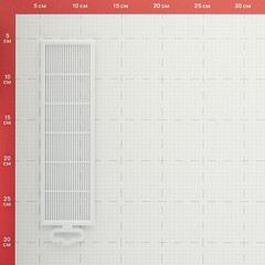 Решетка вентиляционная пластиковая переточная Era ДП 227х67 мм белая - фото 4