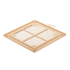 Решетка вентиляционная пластиковая приточно-вытяжная Era Р 208х208 мм с сеткой бежевая - фото 3