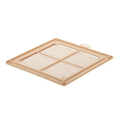 Решетка вентиляционная пластиковая приточно-вытяжная Era Р 249х249 мм с сеткой бежевая - фото 2