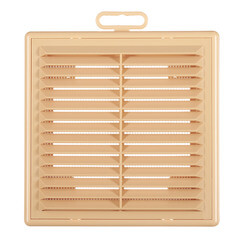 Решетка вентиляционная пластиковая приточно-вытяжная Era Р 150х150 мм с сеткой бежевая - фото 2