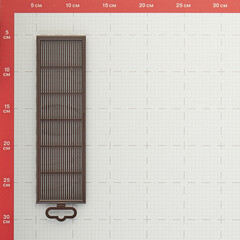 Решетка вентиляционная пластиковая переточная Era ДП 227х67 мм коричневая - фото 2