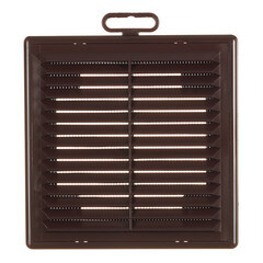 Решетка вентиляционная пластиковая приточно-вытяжная Era Р 150х150 мм с сеткой коричневая - фото 3