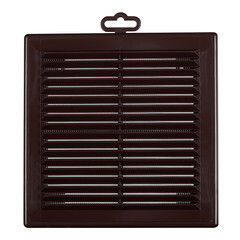 Решетка вентиляционная пластиковая приточно-вытяжная Era Р 208х208 мм с сеткой коричневая - фото 2