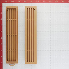 Решетка вентиляционная пластиковая переточная Era ДП 450х91 мм бежевая (2 шт.) - фото 5