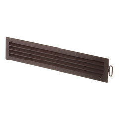 Изображение товара Решетка вентиляционная пластиковая переточная Era ДП 450х91 мм коричневая (2 шт.)