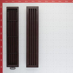 Решетка вентиляционная пластиковая переточная Era ДП 450х91 мм коричневая (2 шт.) - фото 3