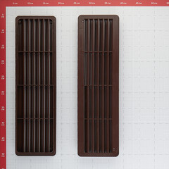 Решетка вентиляционная полипропиленовая переточная Era ДП 450х131 мм коричневая (2 шт.) - фото 3