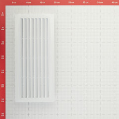 Решетка вентиляционная пластиковая переточная Era ДП 300х135 мм белая - фото 3