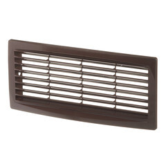 Решетка вентиляционная пластиковая переточная Era ДП 300х135 мм коричневая - фото 1