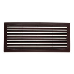 Решетка вентиляционная пластиковая переточная Era ДП 300х135 мм коричневая - фото 4
