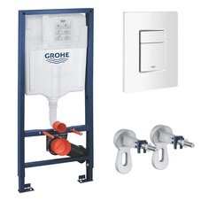 Инсталляция Grohe Rapid SL для подвесного унитаза с кнопкой белой (38772SH0)