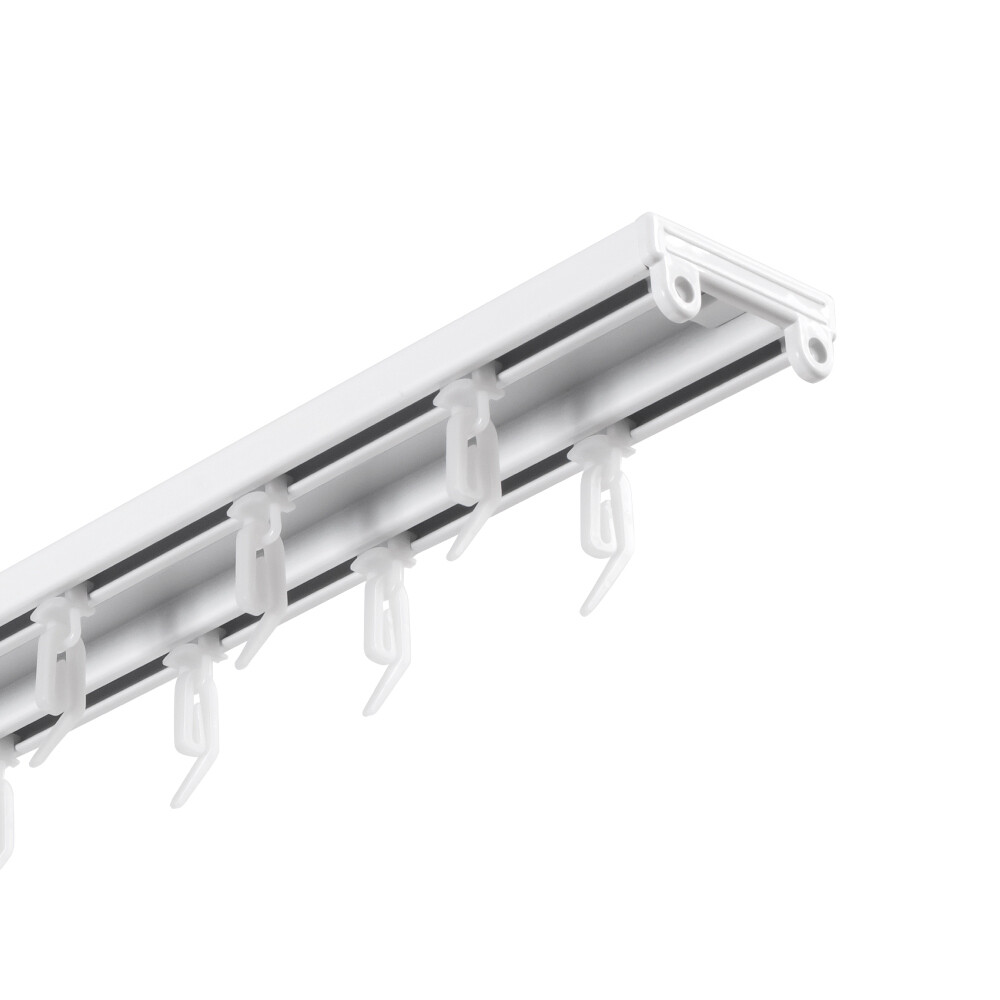 Изображение товара Карниз потолочный алюминиевый двухрядный Katal 7 300 см белый